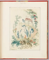 Disegno ornamentale da "Nouvelle suite de cahiers arabesques chinois a l