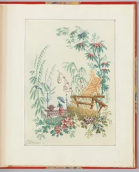 Disegno ornamentale da "Nouvelle suite de cahiers arabesques chinois a l