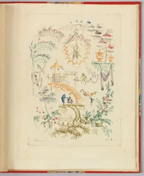 Disegno ornamentale da "Nouvelle suite de cahiers chinois a l