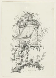 Composizione ornamentale in stile chinoiserie