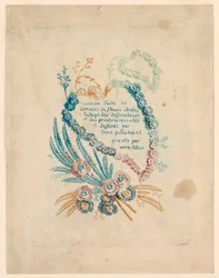 Pagina del titolo per "Nouvelle Suitte de Cahiers de fleurs idéales"