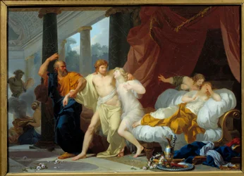 Socrate che tira Alcibiade fuori dal seno della voluttà