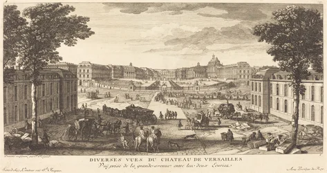 Vista presa dal grande viale tra le due scuderie