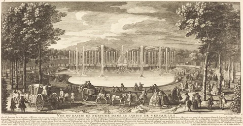Vista del Bacino di Nettuno nel Giardino di Versailles