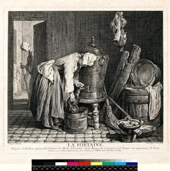 La Fontaine, inciso da Charles Nicolas Cochin I (1688-1754) 1739