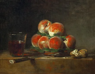 Cesto di pesche