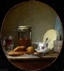 Bicchiere con albicocche, 1758