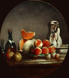 Meloni, pere, pesche e prugne, o Il melone tagliato, 1760
