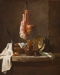 Natura morta con una costola di manzo, 1739