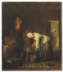 Francese:  La fontaine
Tedesco: Der Brunnen