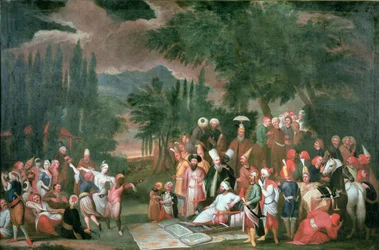 Una festa di caccia turca con il sultano Ahmed III