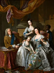 Richard Boyle, 3° Conte di Burlington e 4° Conte di Cork, con sua moglie Dorothy Savile e le loro figlie