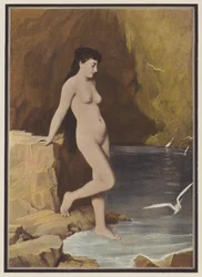 Ninfa in una grotta