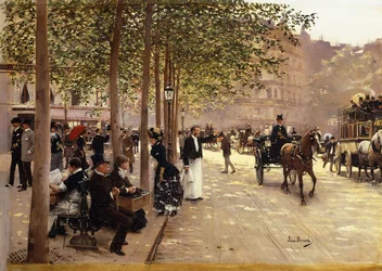 Una strada di Parigi; Un viale parigino, c.1880