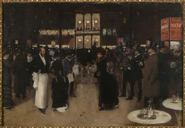 Boulevard Montmartre di notte, davanti al Théâtre des Variétés, ca. 1885