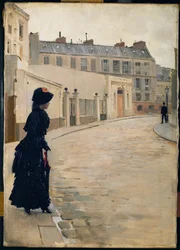 In attesa. Rue de Chateaubriand, Parigi (dipinto su tela)