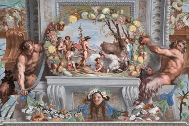 Uno dei quarantuno pannelli con scene che narrano gli eventi di Bacco