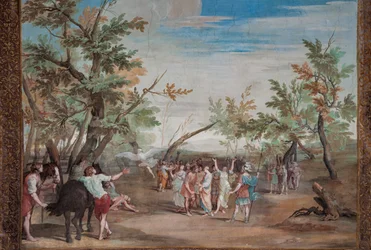 Uno dei quarantuno pannelli con scene