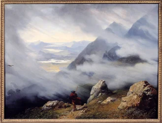 Paesaggio scozzese. Dipinto di Jean Bruno Gassies (1786-1832) 1826 Autun, Museo Rolin