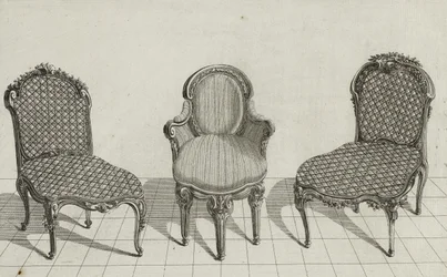 Chaise de Canne, Fauteuil en Cabriolet, Chaise de Canne, pubblicato a metà degli anni 1770