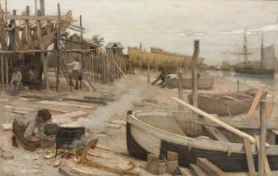 Il cantiere navale, c.1875