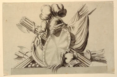 Progetto per trofeo con attributi militari