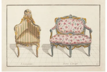Encoignure, Demi Canapé. Nouvelle Iconologie Historique ou Attributs Hiéroglyphiques, c.1768