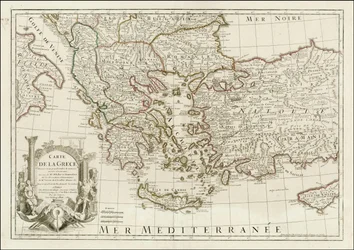 1780 map - Carte de la Grece Dressee sur un grand nombre de memoires anciens et nouveaux, Sur ceux de Mrs. Whele et Tournefort