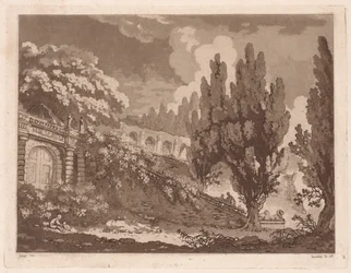 Scale in un giardino italiano, 1766