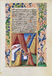 Ms Lat. Q.v.I.126 f.47 Giuditta con la testa di Oloferne, dal "Libro d