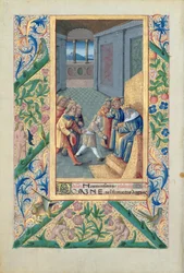 Ms Lat. Q.v.I.126 f.53v Davide inviato a Saul, dal 