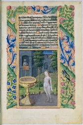 Davide che spia Betsabea mentre si bagna, dal Libro d