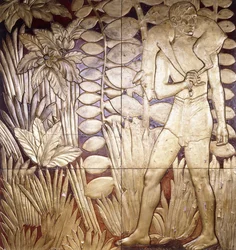 Quattro pannelli in legno laccato e dorato da "La Chase", c.1935-1949