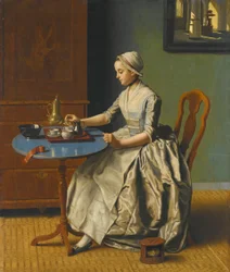 Ragazza olandese a colazione