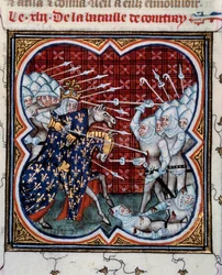 Battaglia di Kortrijk tra Filippo IV il Bello e i fiamminghi detta Battaglia degli Speroni d