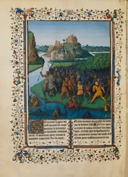 Battaglia dei Maccabei contro Bacchide, miniatura Ms fr 247 folio 270