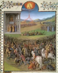 Battaglia degli Ebrei contro i Cananei e il Castigo di Core e dei ribelli, illustrazione da 