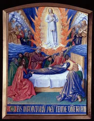 Le Ore della Vergine: la Morte della Vergine Miniatura in "Le Ore di Etienne Chevalier" di Jean Fouquet (1420-1481)