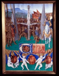 Il martirio di San Pietro Miniatura tratta da "Il Libro delle Ore di Etienne Chevalier" di Jean Fouquet (1420-1477/1481)