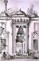 Ingresso alla Moschea di Bayazid II, a Costantinopoli, da 