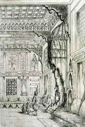 Disegno islamico e moresco per un arazzo da porta, da «Arte e industria», pubblicato da Delatre, Parigi