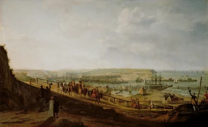 Napoleone I (1769-1821) visita il campo a Boulogne nel luglio 1804, 1806