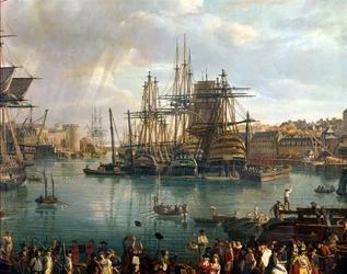 Il porto di Brest con vista sulle navi (dettaglio)