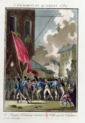 Marchese Bernard René Jordan de Launay (1740-89), governatore della Bastiglia, condotto all