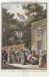 Le donne di Les Halles in marcia verso Versailles, 5 ottobre 1789