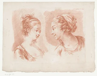 Due teste di donne (6.e Feuille du 8.e Cahier)