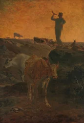 Richiamo delle mucche a casa, ca. 1872