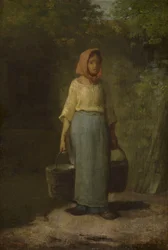 Contadina che Ritorna dal Pozzo