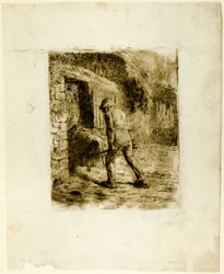 Contadino con carriola