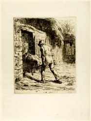 Contadino con carriola
